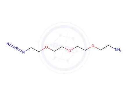 Chemical structure of Ethanamine, 2-[2-[2-(2-azidoethoxy)ethoxy]ethoxy]-, monohydrochloride