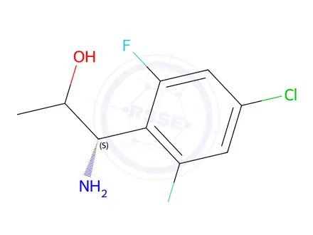 Chemical structure of (1S)-1-amino-1-(4-chloro-2,6-difluorophenyl)propan-2-ol