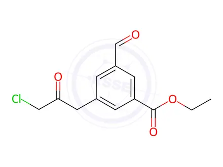 Chemical structure of Ethyl 3-(3-chloro-2-oxopropyl)-5-formylbenzoate