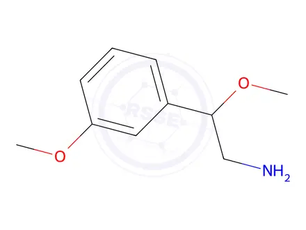Chemical structure of 2-methoxy-2-(3-methoxyphenyl)ethan-1-amine