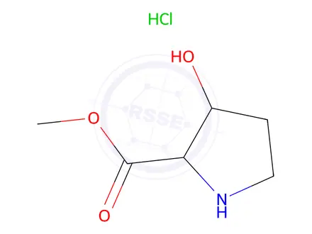 Chemical structure of Methyl 3-hydroxypyrrolidine-2-carboxylate hydrochloride