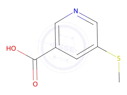 Chemical structure of 5-(Methylthio)nicotinic acid