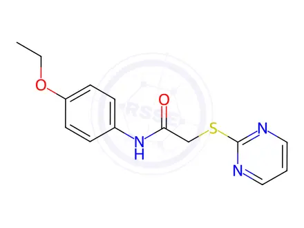 Chemical structure of N-(4-Ethoxyphenyl)-2-(pyrimidin-2-ylsulfanyl)acetamide