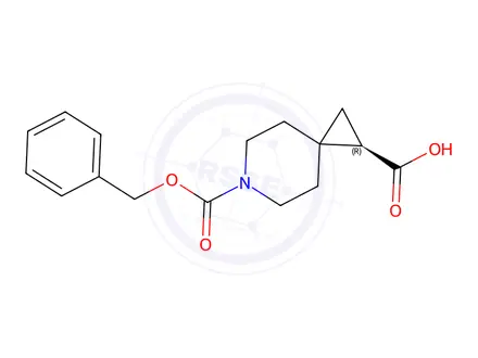 Chemical structure of (R)-6-(benzyloxycarbonyl)-6-azaspiro[2.5] octane-1-carboxylic acid