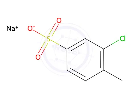 Chemical structure of 3-Chloro-p-toluenesulfonic acid sodium