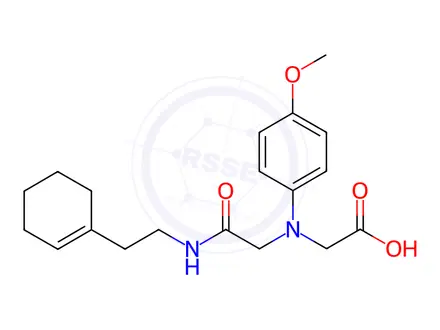 Chemical structure of [{2-[(2-Cyclohex-1-en-1-ylethyl)amino]-2-oxoethyl}(4-methoxyphenyl)amino]acetic acid