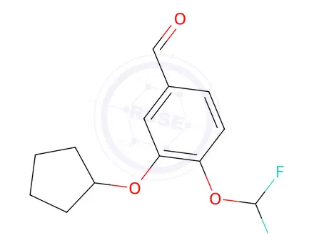 Chemical structure of 3-Cyclopentyloxy-4-difluoromethoxy-benzaldehyde