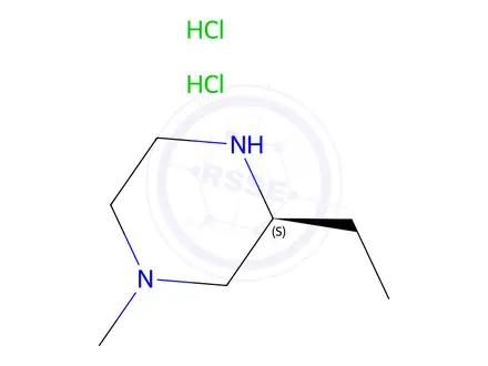 Chemical structure of (3S)-3-ethyl-1-methyl-piperazine;dihydrochloride