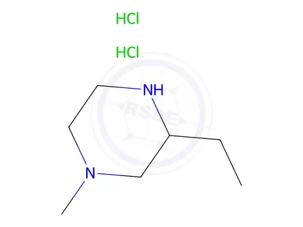 Chemical structure of 3-ethyl-1-methyl-piperazine;dihydrochloride