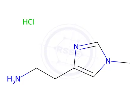 Chemical structure of 2-(1-Methylimidazol-4-yl)ethanamine hydrochloride