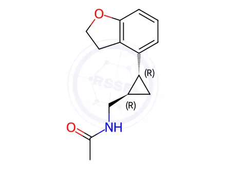 Chemical structure of N-(((1R,2R)-2-(2,3-Dihydrobenzofuran-4-yl)cyclopropyl)methyl)acetamide