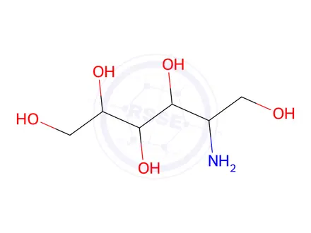 Chemical structure of 5-aminohexane-1,2,3,4,6-pentol
