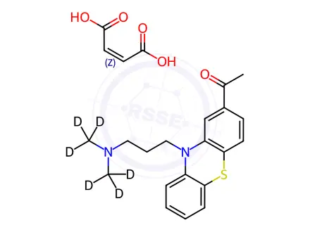 Chemical structure of Acepromazine maleate-[D6]