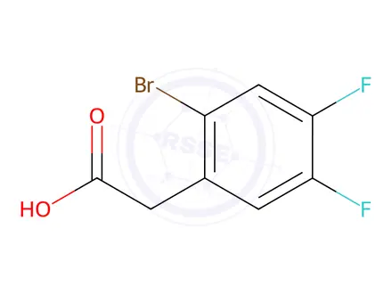 Chemical structure of 2-Bromo-4,5-difluorophenylacetic acid