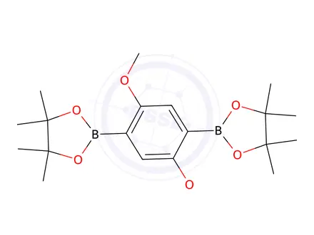 Chemical structure of OC1801, 2,2'-(2,5-Dimethoxy-1,4-phenylene)bis(4,4,5,5-tetramethyl-1,3,2-dioxaborolane)