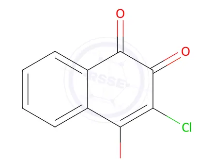 Chemical structure of 2-Chloro-3-hydroxy-1,4-naphthoquinone