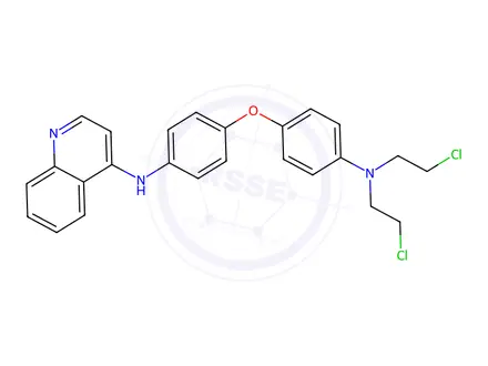 Chemical structure of N-(4-(4-(Bis(2-chloroethyl)amino)phenoxy)phenyl)quinolin-4-amine