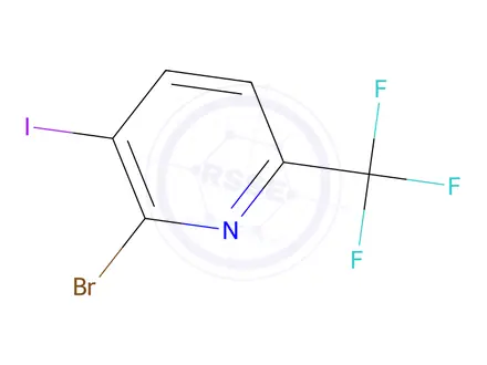 Chemical structure of 2-Bromo-3-iodo-6-(trifluoromethyl)pyridine