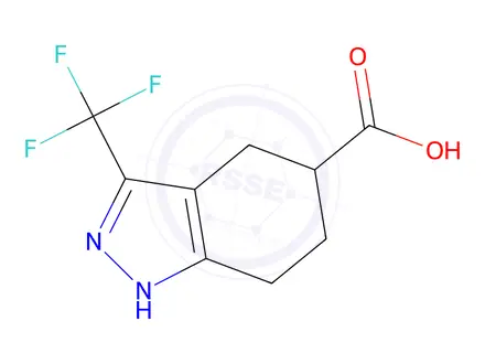 Chemical structure of 3-(trifluoroMethyl)-4,5,6,7-tetrahydro-1H-indazol-5-carboxylic acid