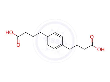 Chemical structure of 4,4'-(1,4-phenylene)dibutyric Acid