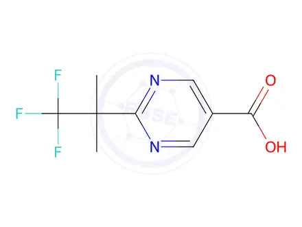 Chemical structure of 2-(1,1,1-Trifluoro-2-methylpropan-2-yl)pyrimidine-5-carboxylic acid