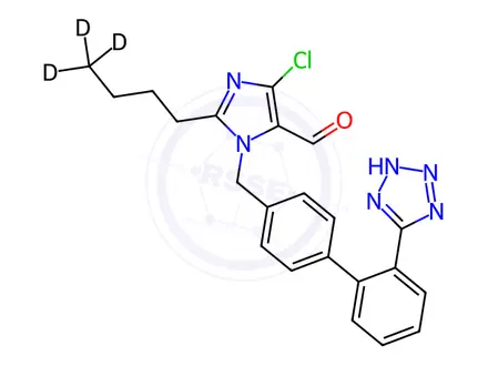 Chemical structure of Losartan Carboxaldehyde-d3