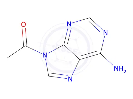 Chemical structure of 1-(6-Amino-9H-purin-9-yl)ethan-1-one