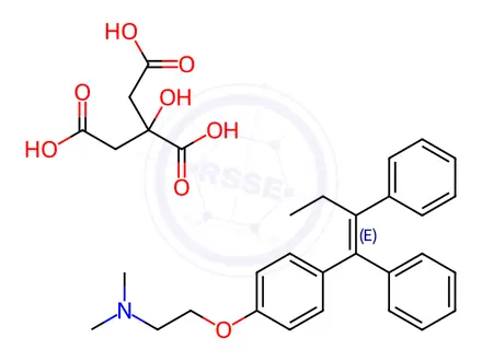 Chemical structure of Tamoxifen Citrate-Impurity A (Citrate Salt)
