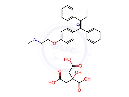 Chemical structure of Tamoxifen Citrate