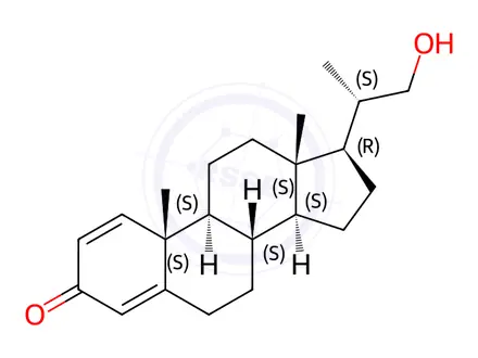 Chemical structure of 20-(Hydroxymethyl)pregna-1,4-dien-3-one