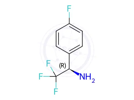 Chemical structure of (R)-2,2,2-trifluoro-1-(4-fluorophenyl)ethanamine