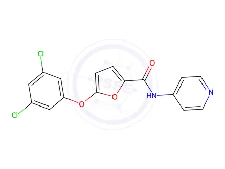 Chemical structure of 5-(3,5-Dichlorophenoxy)-N-(pyridin-4-yl)furan-2-carboxamide