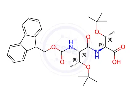 Chemical structure of Fmoc-Thr(tBu)-Thr(tBu)-OH