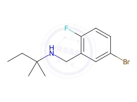 Chemical structure of n-(5-Bromo-2-fluorobenzyl)-2-methylbutan-2-amine
