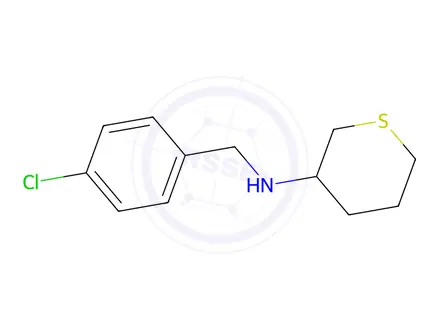 Chemical structure of N-(4-chlorobenzyl)tetrahydro-2H-thiopyran-3-amine