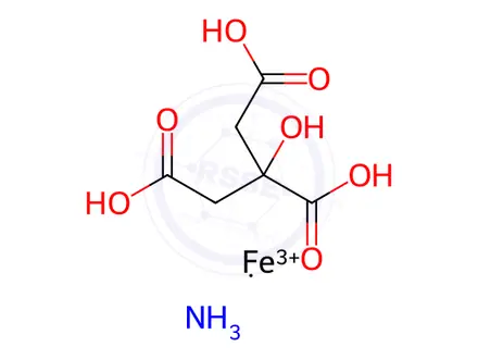 Chemical structure of Ammonium ferric citrate