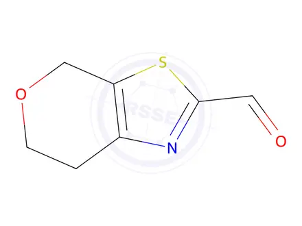 Chemical structure of 4H,6H,7H-pyrano[4,3-d][1,3]thiazole-2-carbaldehyde
