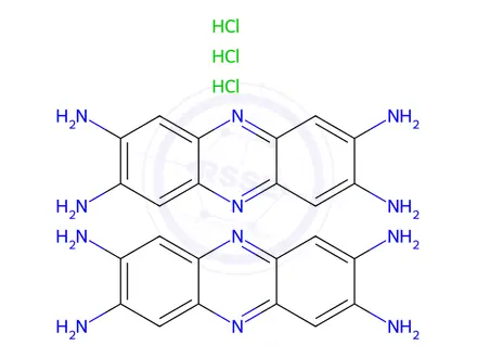 Chemical structure of 2,3,7,8-Phenazinetetramine,hydrochloride(2:3)