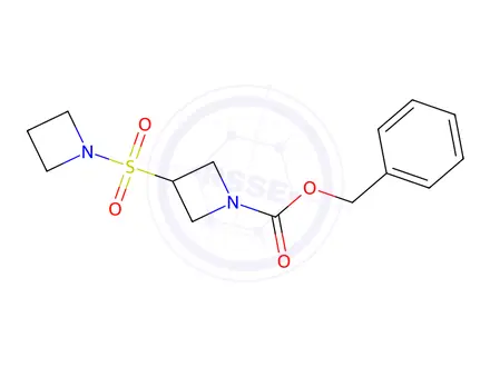 Chemical structure of Benzyl 3-(azetidin-1-ylsulfonyl)azetidine-1-carboxylate