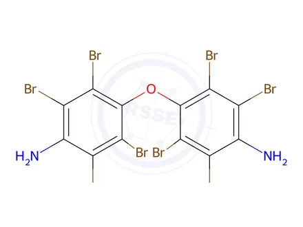 Chemical structure of 4,4'-oxybis-2,3,5,6-tetrabromo-Benzenamine