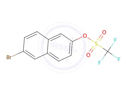 Chemical structure of 6-Bromo-2-naphthyl Trifluoromethanesulfonate