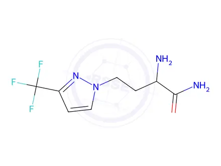 Chemical structure of 2-Amino-4-(3-(trifluoromethyl)-1h-pyrazol-1-yl)butanamide