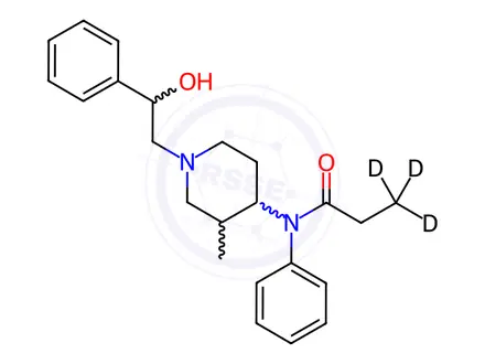 Chemical structure of Beta-Hydroxy-3-methylfentanyl-d3