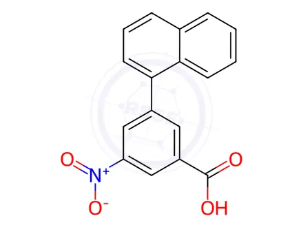 Chemical structure of 3-(Naphthalen-1-yl)-5-nitrobenzoic Acid