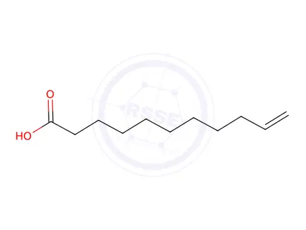Chemical structure of undecenoic acid