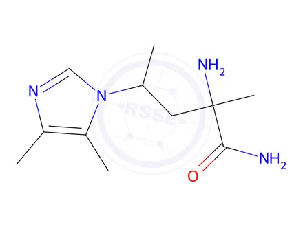 Chemical structure of 2-Amino-4-(4,5-dimethyl-1h-imidazol-1-yl)-2-methylpentanamide