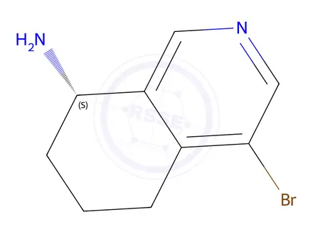 Chemical structure of (S)-4-bromo-5,6,7,8-tetrahydroisoquinolin-8-amine