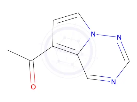 Chemical structure of 1-{pyrrolo[2,1-f][1,2,4]triazin-5-yl}ethan-1-one