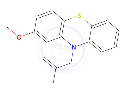 Chemical structure of 2-methoxy-10-(2-methylallyl)-10H-phenothiazine