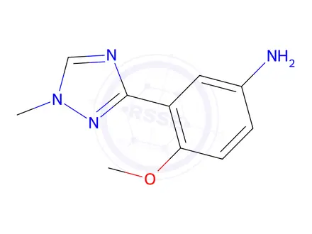Chemical structure of 4-methoxy-3-(1-methyl-1,2,4-triazol-3-yl)aniline